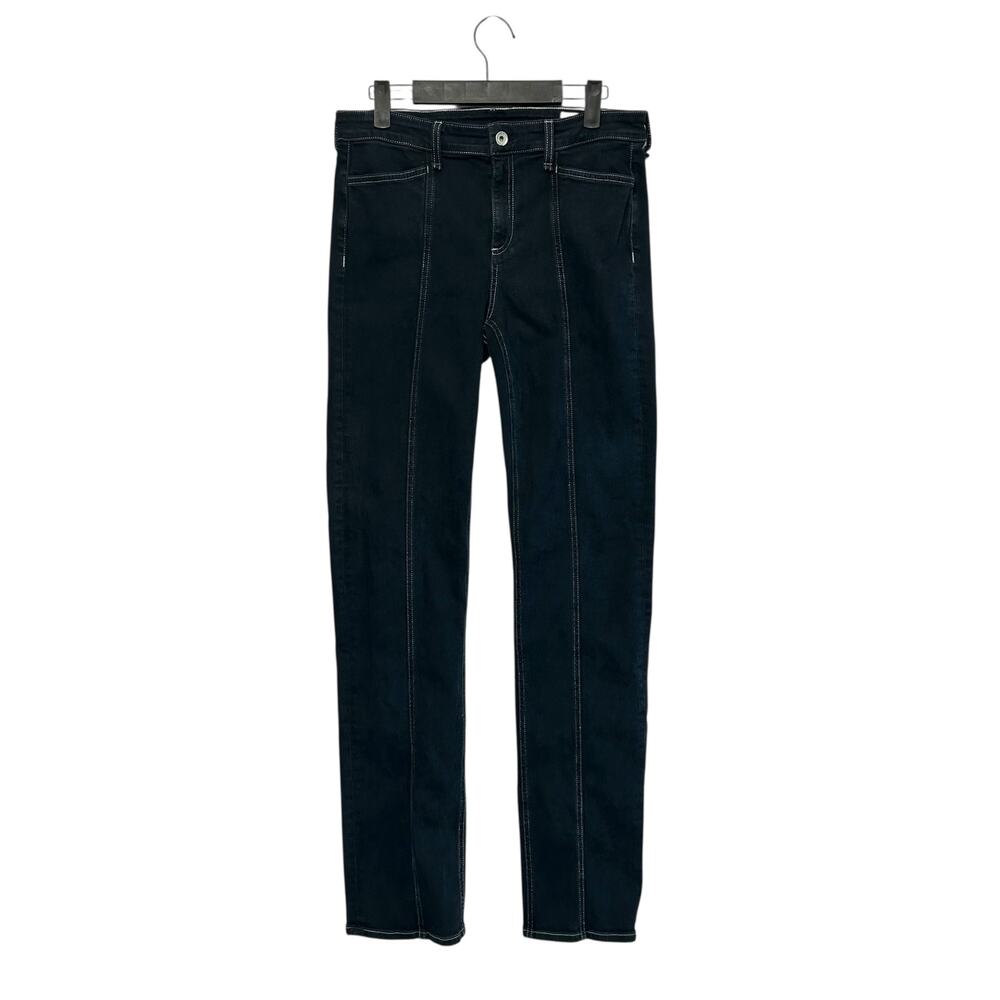 Rag & Bone Split Hem Skinny Jeans Women's Sz 29 Black Bird Modern Flirty Denim